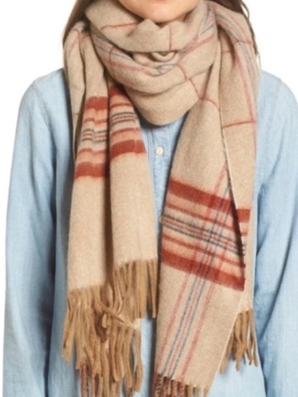 Madewell 80% Wool Scarf / Cape / Shawl